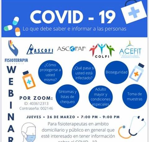 Fisioterapia en Colombia y del grupo de trabajo Fisioterapia, COVID-19 y entorno domiciliario.