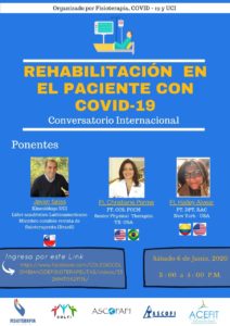 Junio 06 | Conversatorio internacional: rehabilitación del paciente con COVID-19.