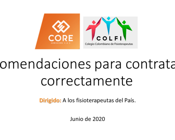 Recomendaciones para contratarse correctamente - Dirigido a los fisioterapeutas del país.