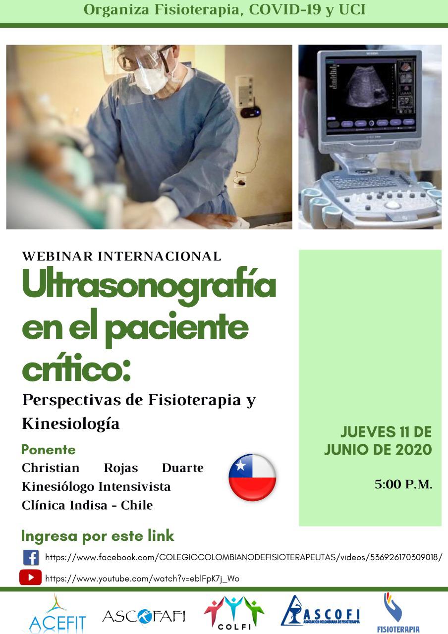 Webinar 8 Junio | Ultrasonografía del paciente crítico perspectivas de fisioterapia y kinesiología.