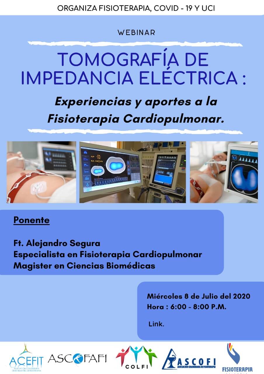 Webinar 8 Julio | TOMOGRAFÍA DE IMPEDANCIA ELÉCTRICA: Experiencias y aportes desde la Fisioterapia Cardiopulmonar.