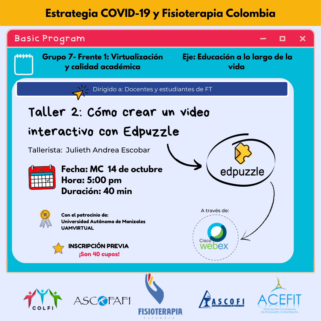 Taller 2: Cómo crear un video interactivo con Edpuzzle