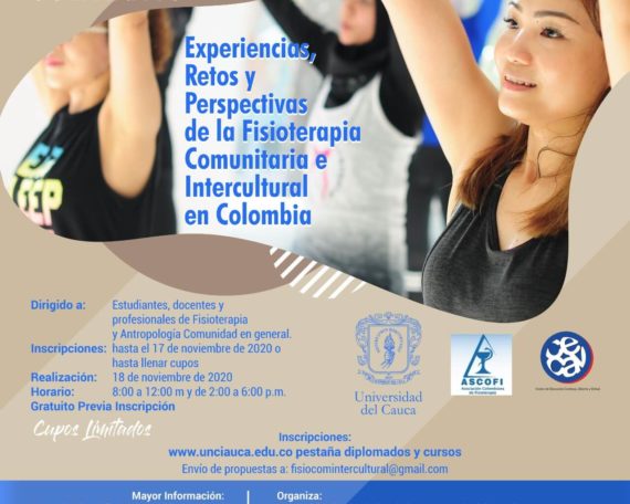 Seminario experiencias retos y perspectivas de la fisioterapia comunitaria e intercultural en Colombia