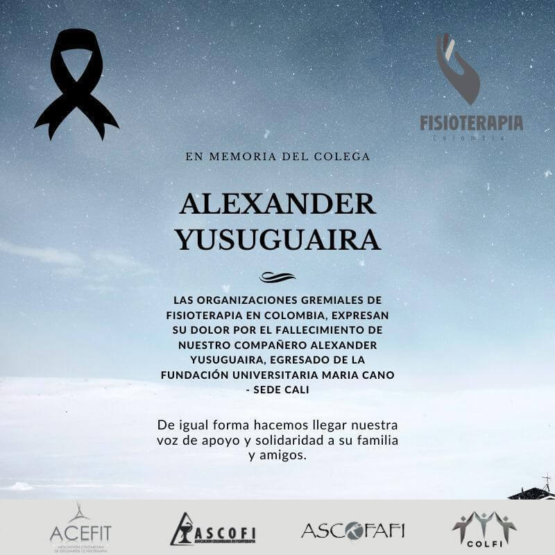 CONDOLENCIAS ALEXANDER YUSUGUAIRA