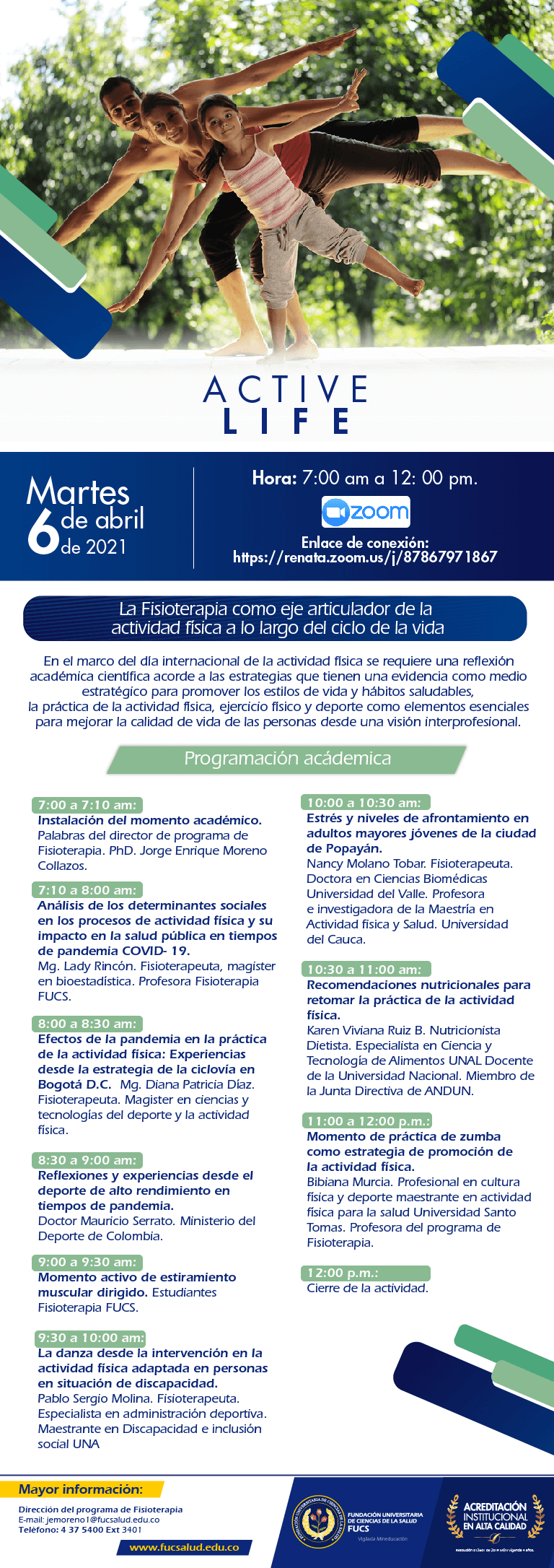 ACTIVE LIFE EN EL DÍA INTERNACIONAL DE LA ACTIVIDAD FISICA- 6 DE ABRIL